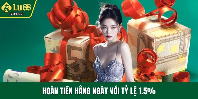 Hoàn tiền hằng ngày với tỷ lệ 1.5%